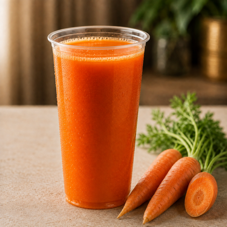 Carrot Juice with Zero Sugar and Water